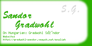 sandor gradwohl business card
